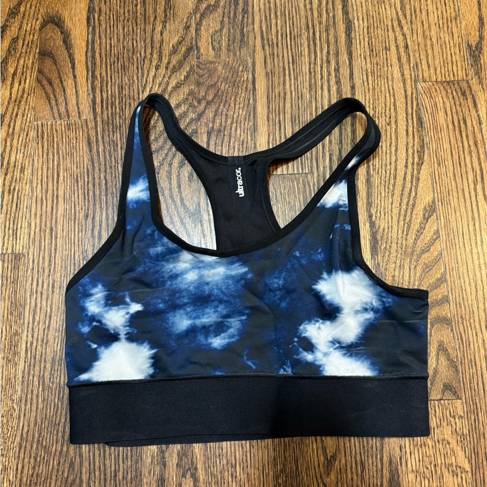 Ultracor Lux Essentials Terrain Sports Bra Size Small Black Blue